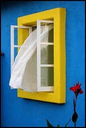 colorful bungalow window