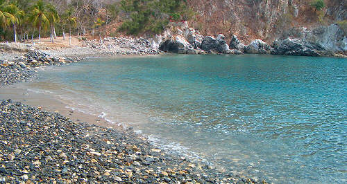 The beach at Playa Contramar