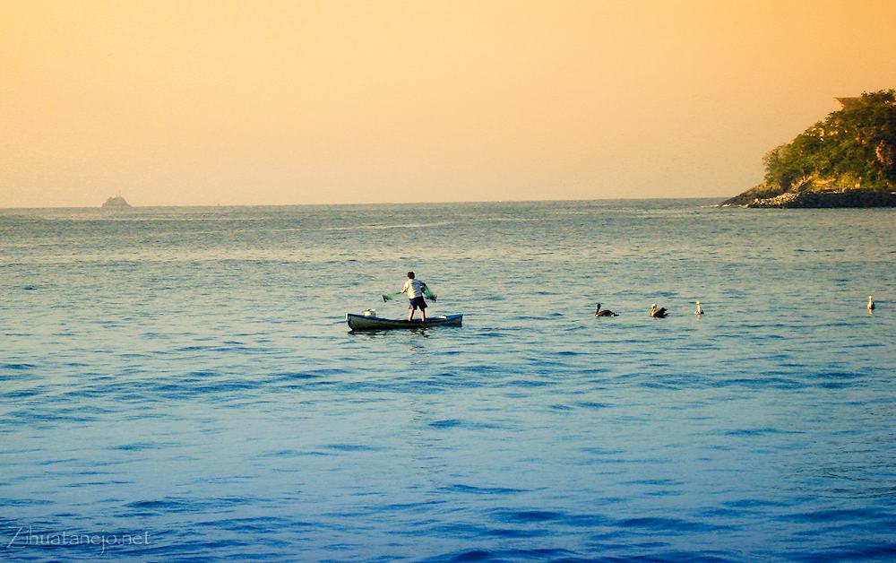 Fisherman in Zihuatanejo Bay