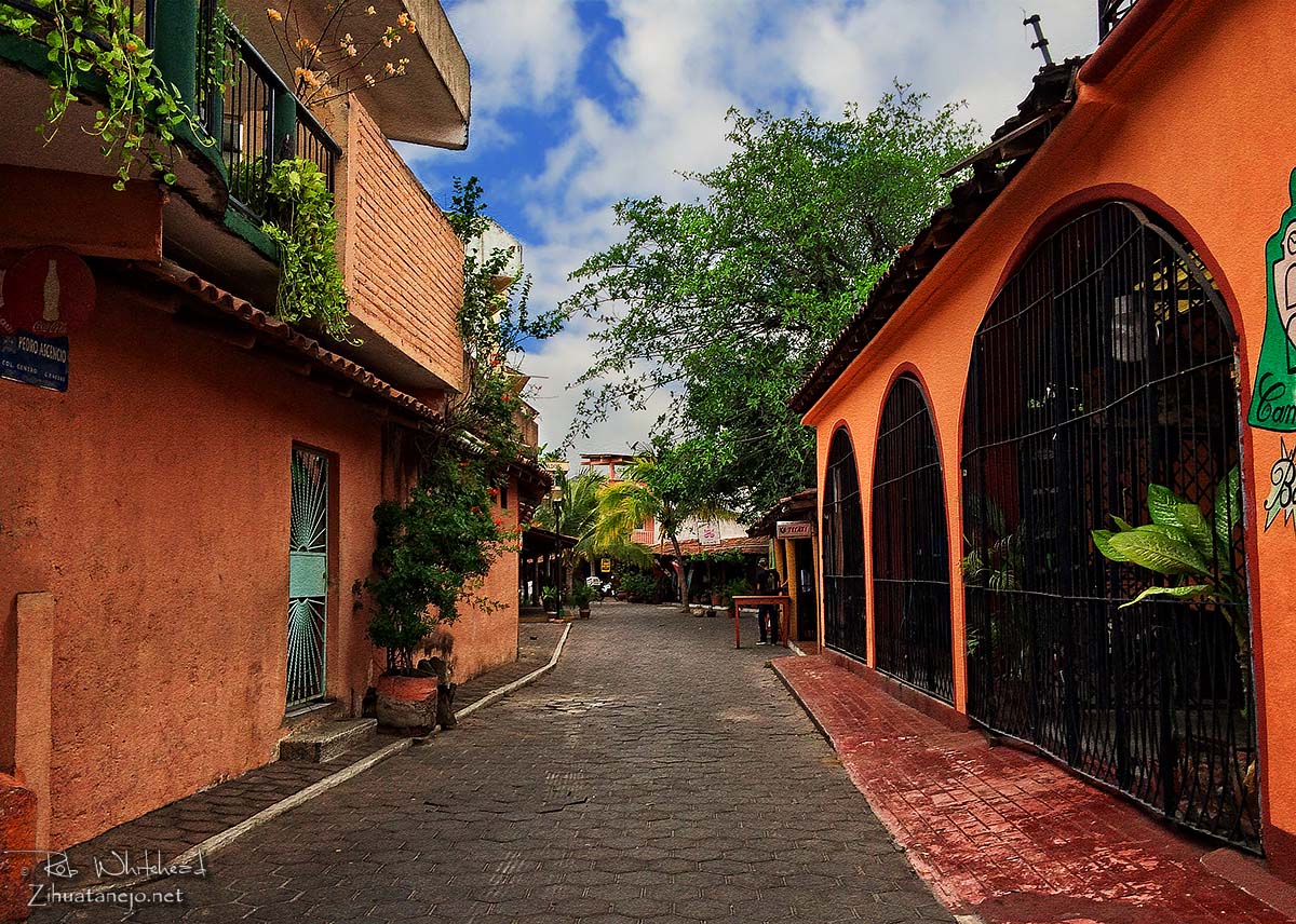 Pedro Ascencio Street in Zihuatanejo, Mexico