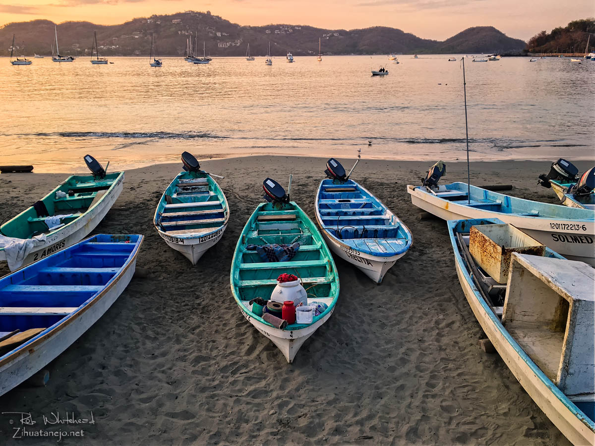 Fishing boats on the downtown beach, Zihuatanejo