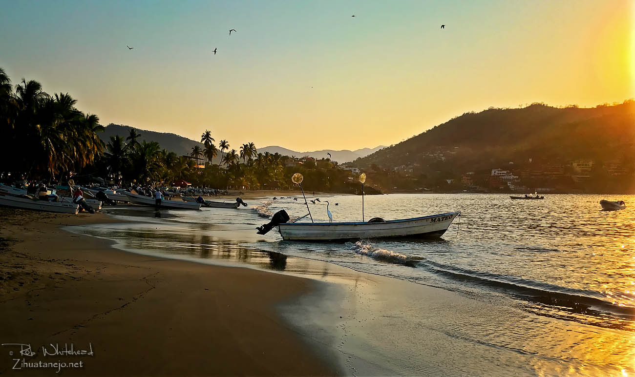 Fishing boats on the downtown beach, Zihuatanejo