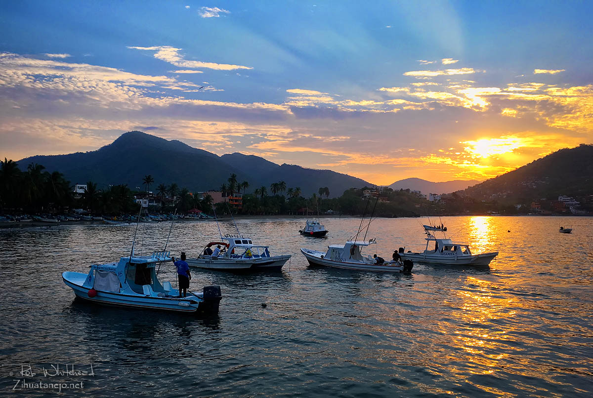 Fishing boats and water taxis, Zihuatanejo