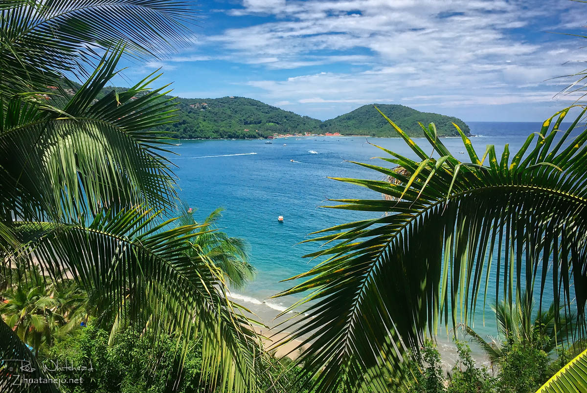 View of Playa Las Gatas from Playa La Ropa, Zihuatanejo, Mexico