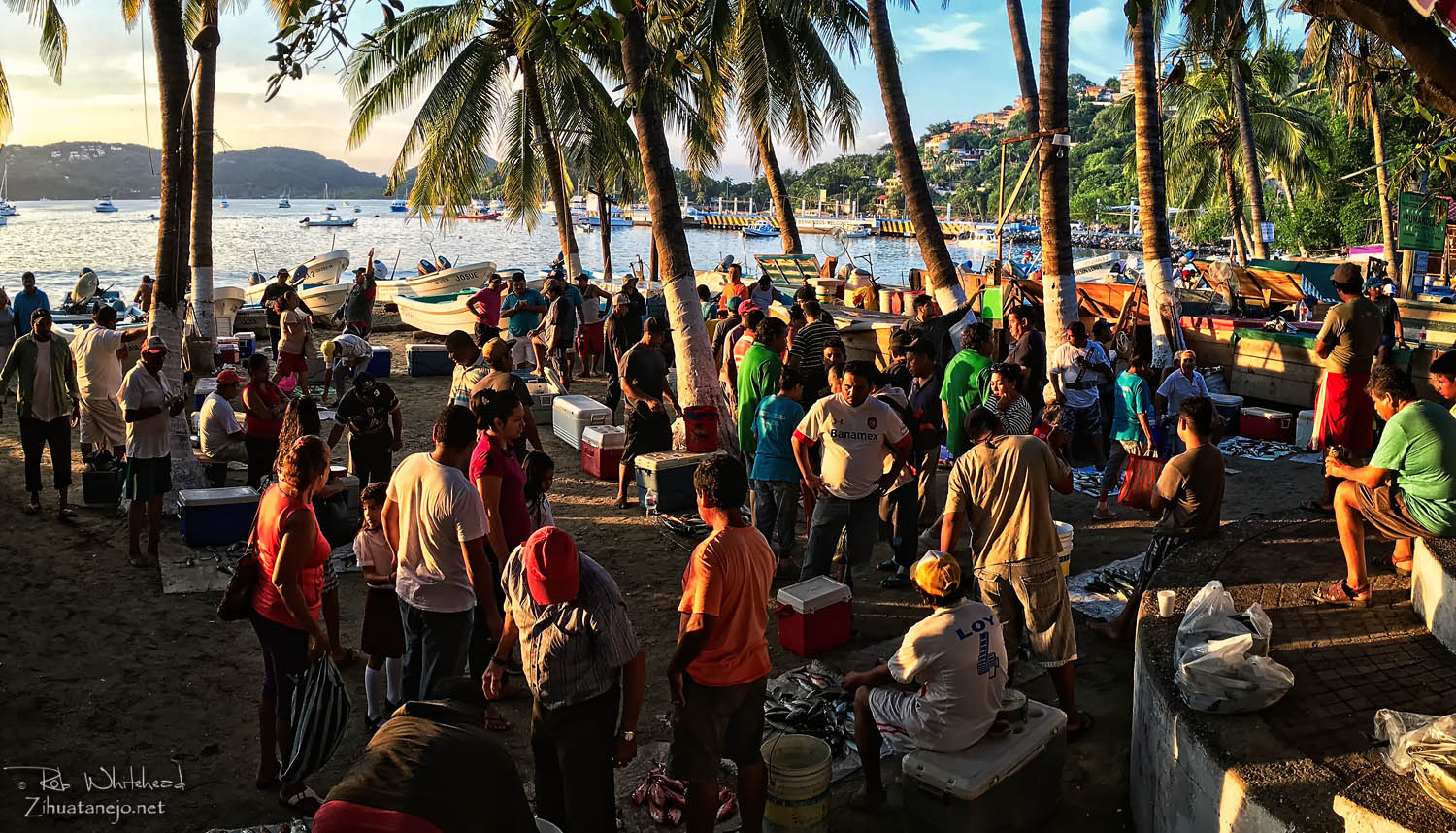 Fishermen's market on the downtown beach, Zihuatanejo